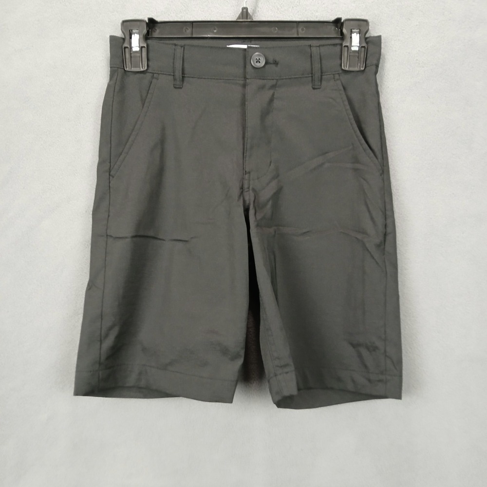 Old Navyโ Chino Shorts Boys 8 Black Stretch Flat Front Golf Tennis Resort Wear